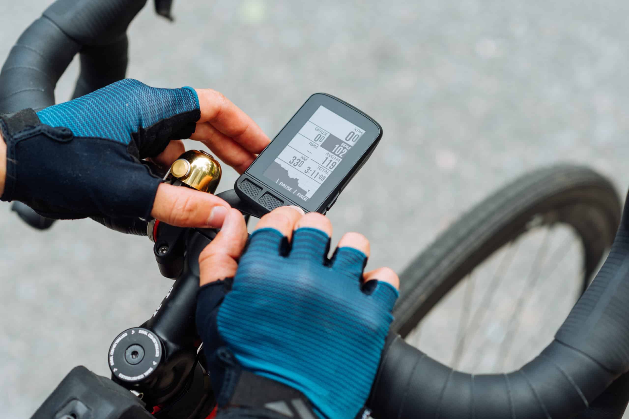 fahrradcomputer im Einsatz